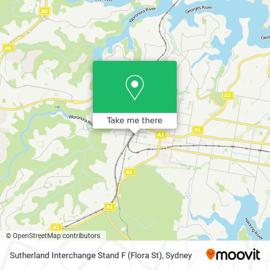 Mapa Sutherland Interchange Stand F (Flora St)