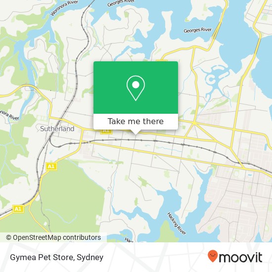 Mapa Gymea Pet Store