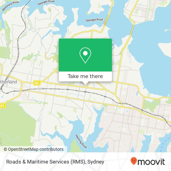 Mapa Roads & Maritime Services (RMS)