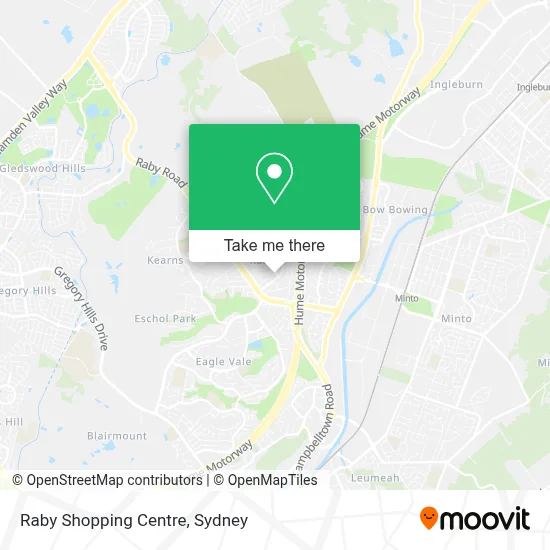 Mapa Raby Shopping Centre