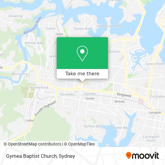Gymea Baptist Church map