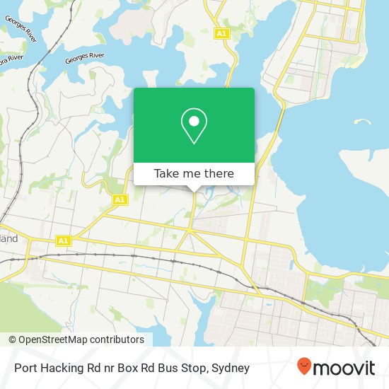 Port Hacking Rd nr Box Rd Bus Stop map