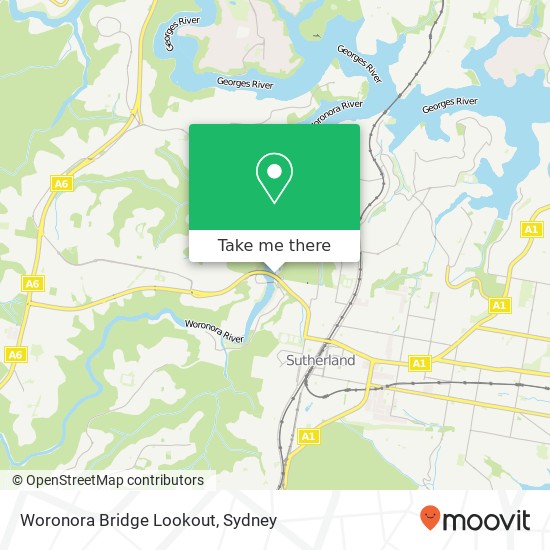 Woronora Bridge Lookout map