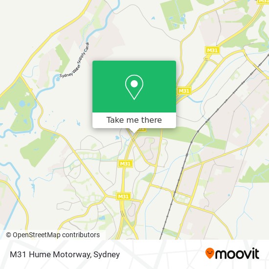 M31 Hume Motorway map