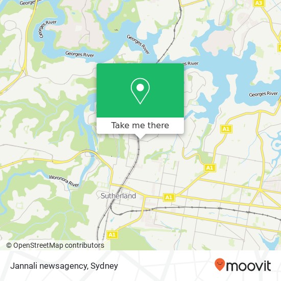 Jannali newsagency map