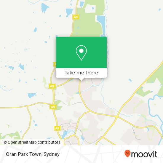 Mapa Oran Park Town