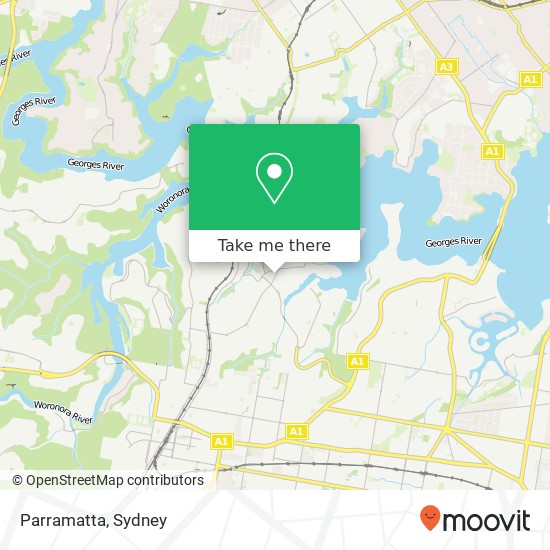 Mapa Parramatta