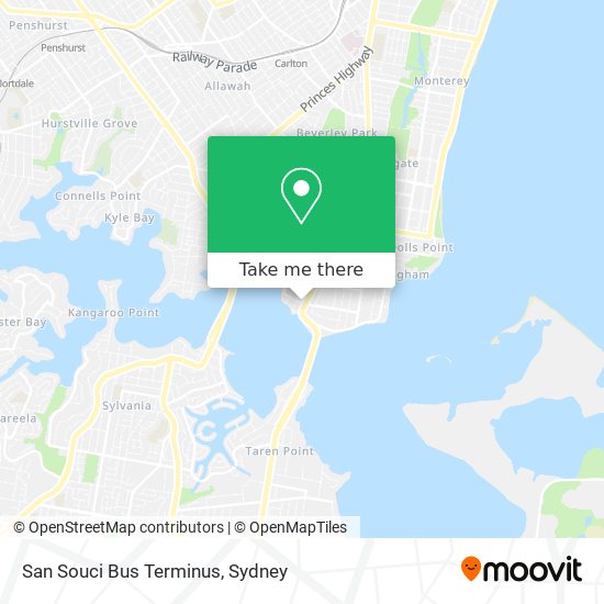 San Souci Bus Terminus map