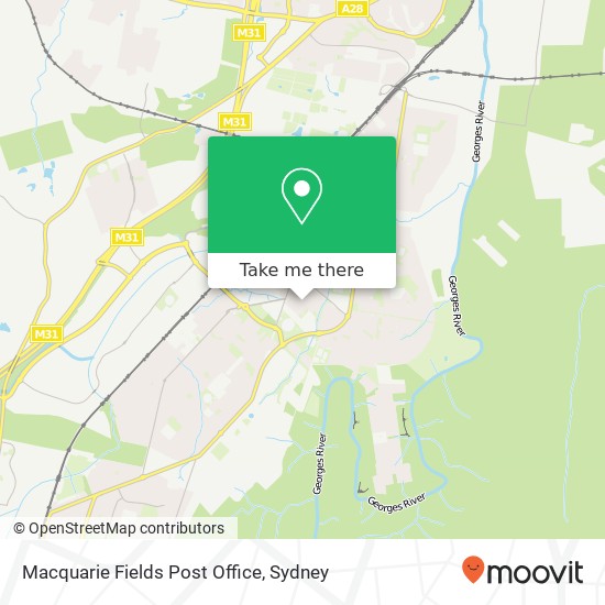 Macquarie Fields Post Office map