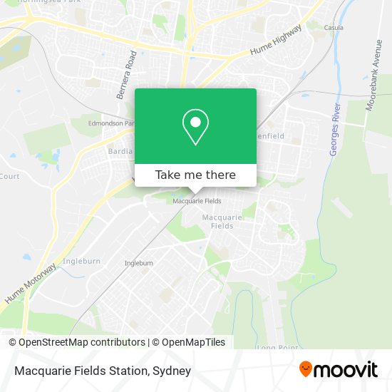 Macquarie Fields Station map