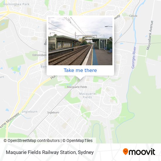Maquarie Fields Railway Station map
