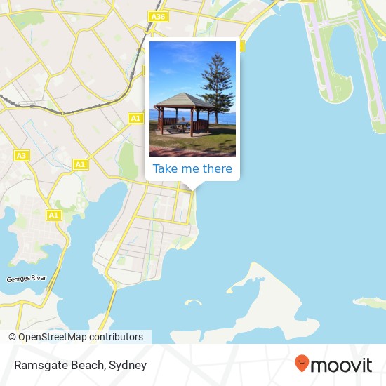 Mapa Ramsgate Beach