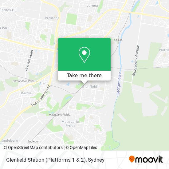 Mapa Glenfield Station (Platforms 1 & 2)