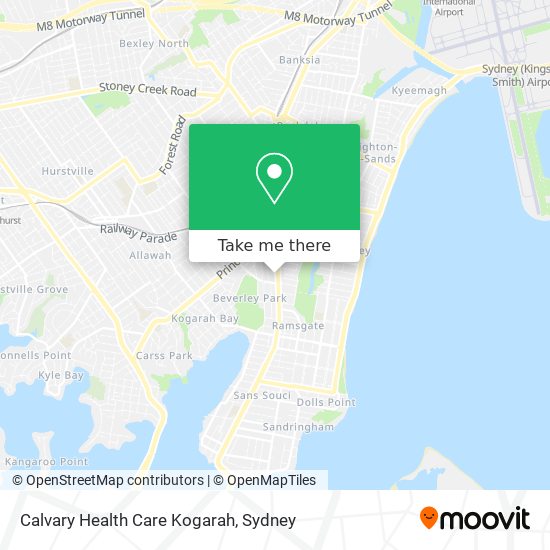 Calvary Health Care Kogarah map