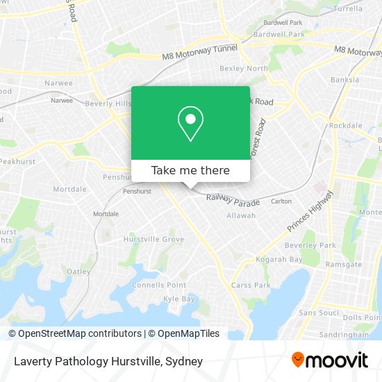 Mapa Laverty Pathology Hurstville