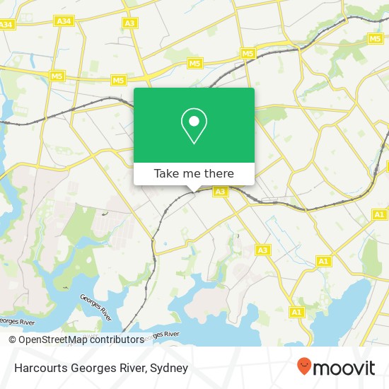 Mapa Harcourts Georges River