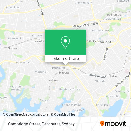 1 Cambridge Street, Penshurst map