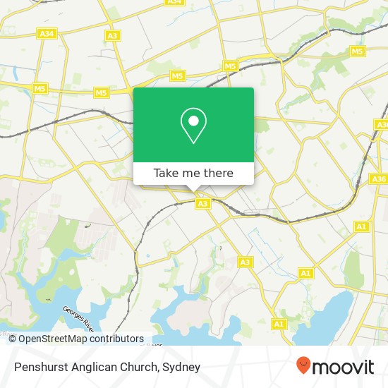 Penshurst Anglican Church map