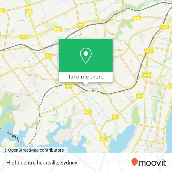 Flight centre hurstville map