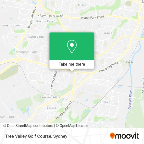 Tree Valley Golf Course map