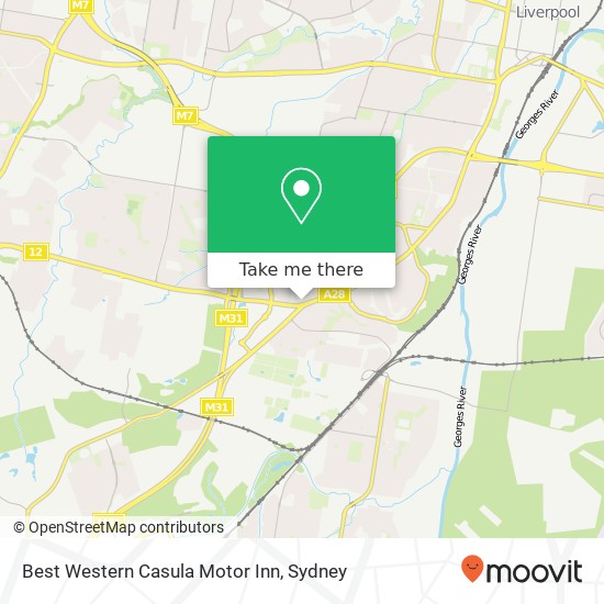 Mapa Best Western Casula Motor Inn