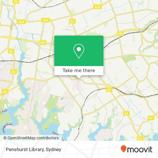 Penshurst Library map