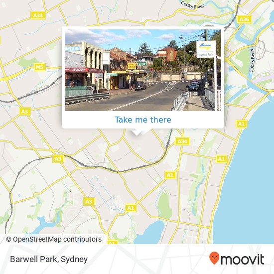 Mapa Barwell Park