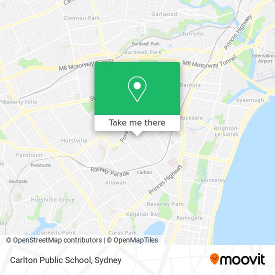 Carlton Public School map