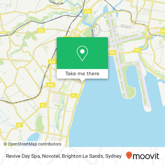 Revive Day Spa, Novotel, Brighton Le Sands map