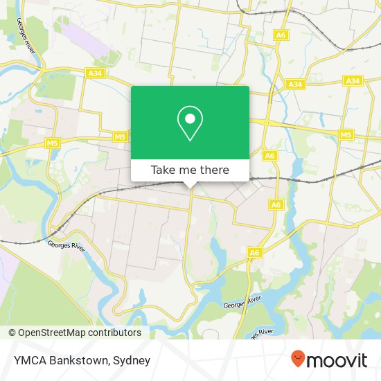 Mapa YMCA Bankstown