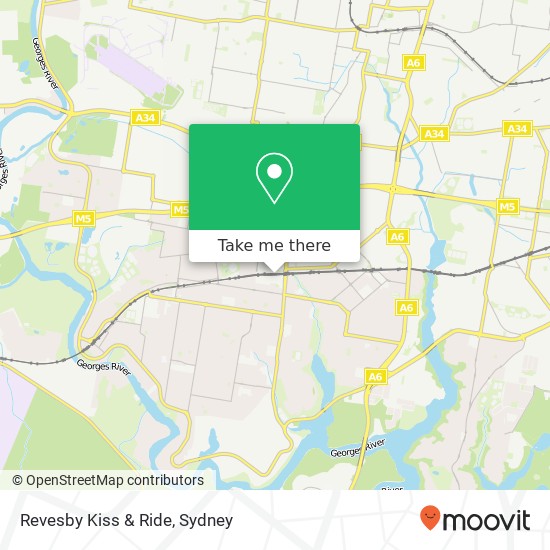 Mapa Revesby Kiss & Ride