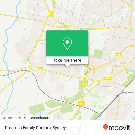 Prestons Family Doctors map