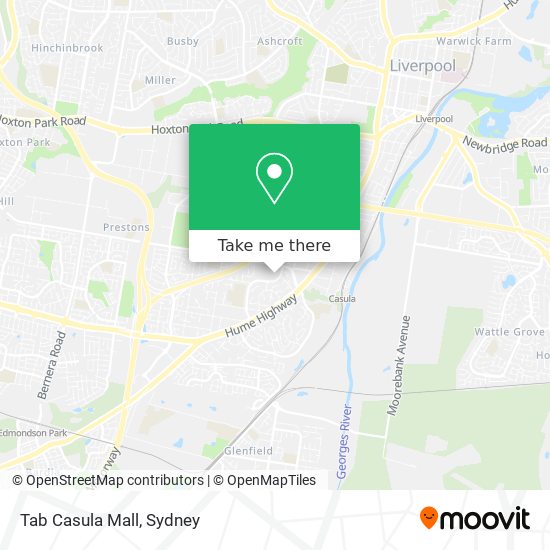 Tab Casula Mall map