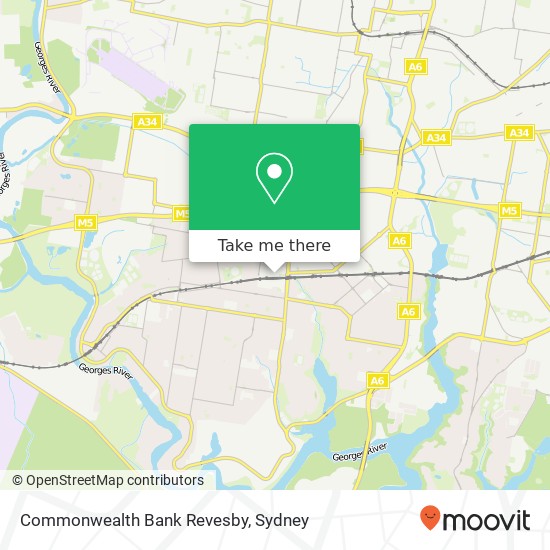 Commonwealth Bank Revesby map