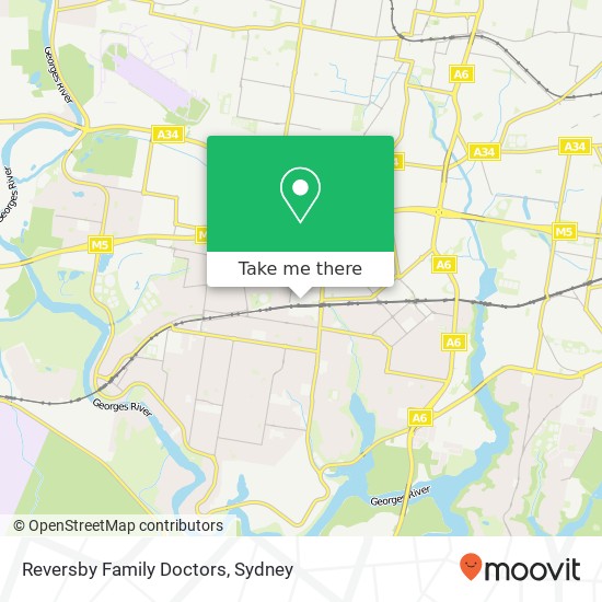 Reversby Family Doctors map