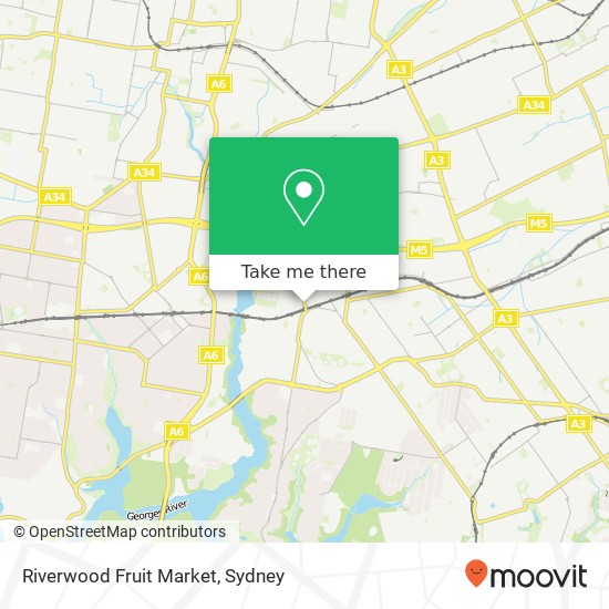 Mapa Riverwood Fruit Market