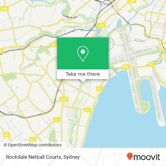 Rockdale Netball Courts map