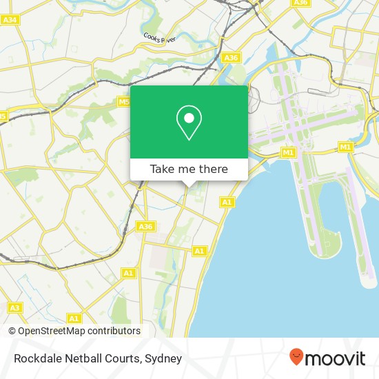 Mapa Rockdale Netball Courts