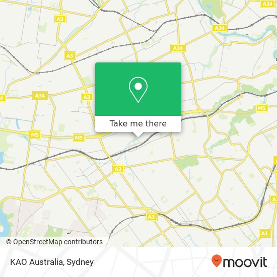 KAO Australia map