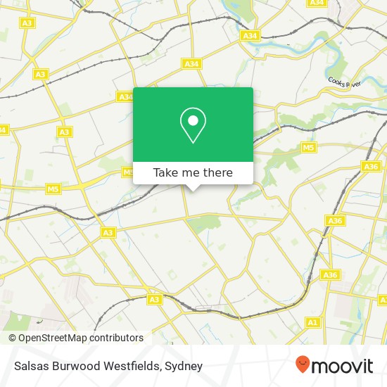 Salsas Burwood Westfields map