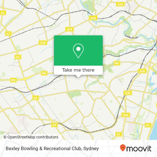 Bexley Bowling & Recreational Club map