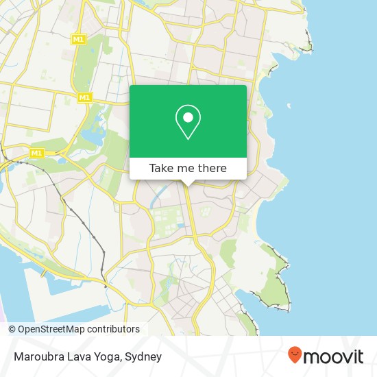 Maroubra Lava Yoga map