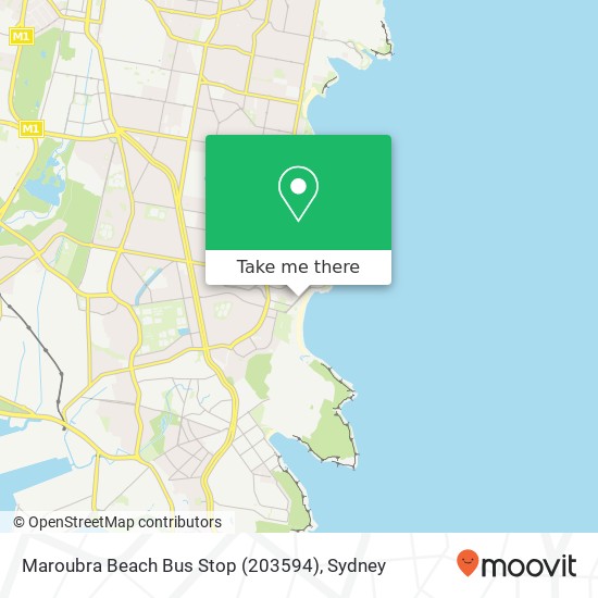 Maroubra Beach Bus Stop (203594) map