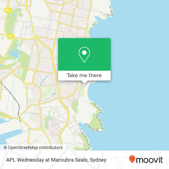 Mapa APL Wednesday at Maroubra Seals