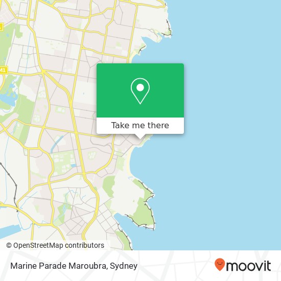 Marine Parade Maroubra map