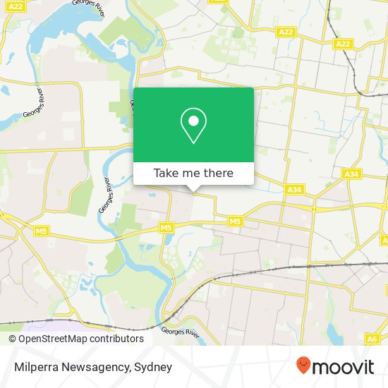 Milperra Newsagency map