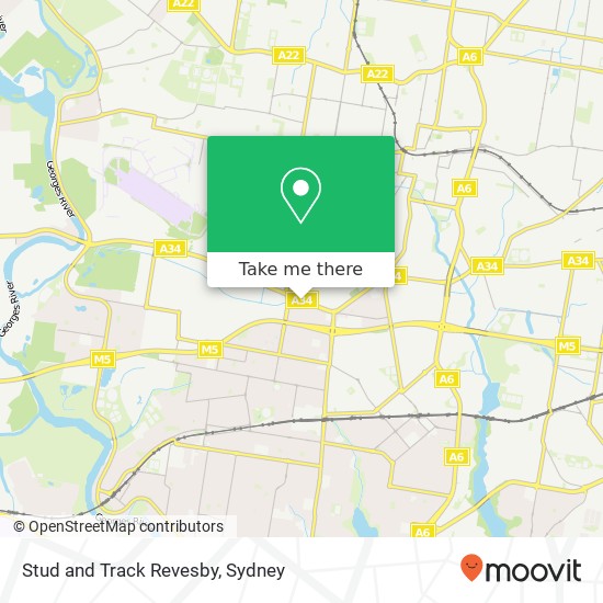 Mapa Stud and Track Revesby