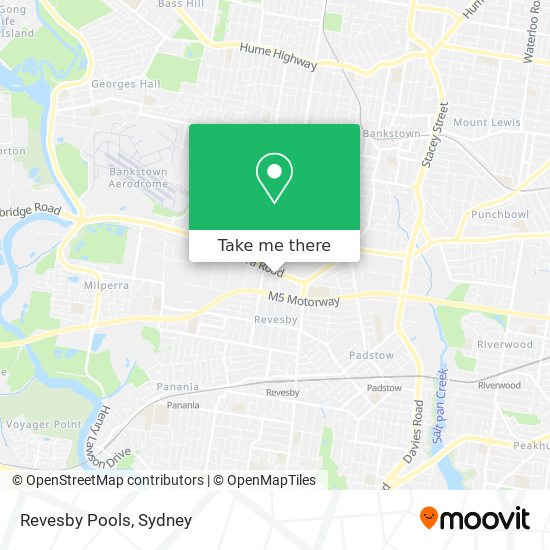 Revesby Pools map