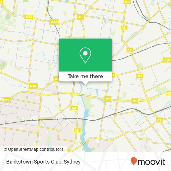 Bankstown Sports Club map