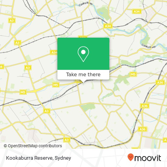 Kookaburra Reserve map